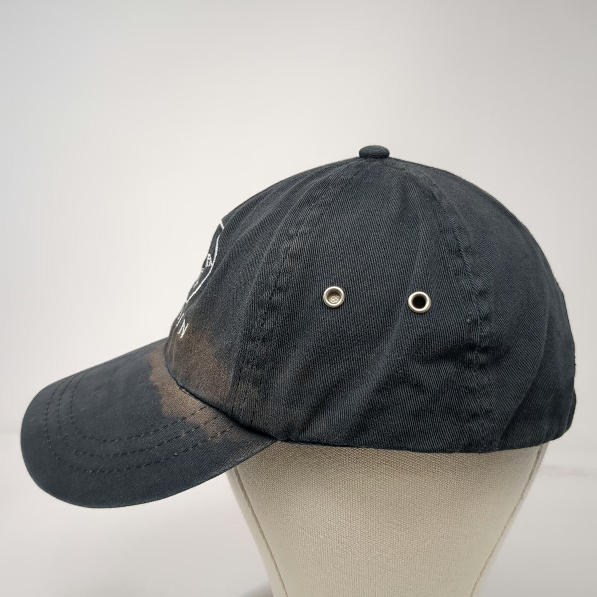 KC Caps Merlin Eagle Black One Size Baseball Cap Slideback Embroidered Bird