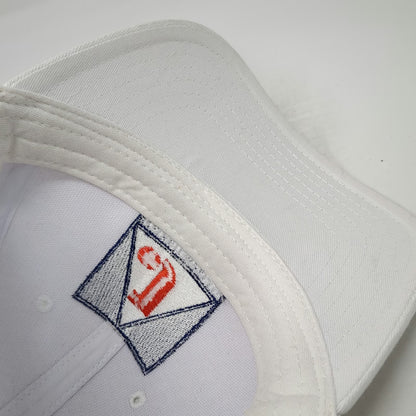Otto Johnstone Fujitsu Baseball Cap White One Size Blue Orange Red Slideback Hat
