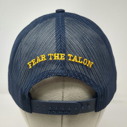 Richardson Trucker Hat Blue Yellow One Size Fear The Talon Eagle Logo Mesh Back