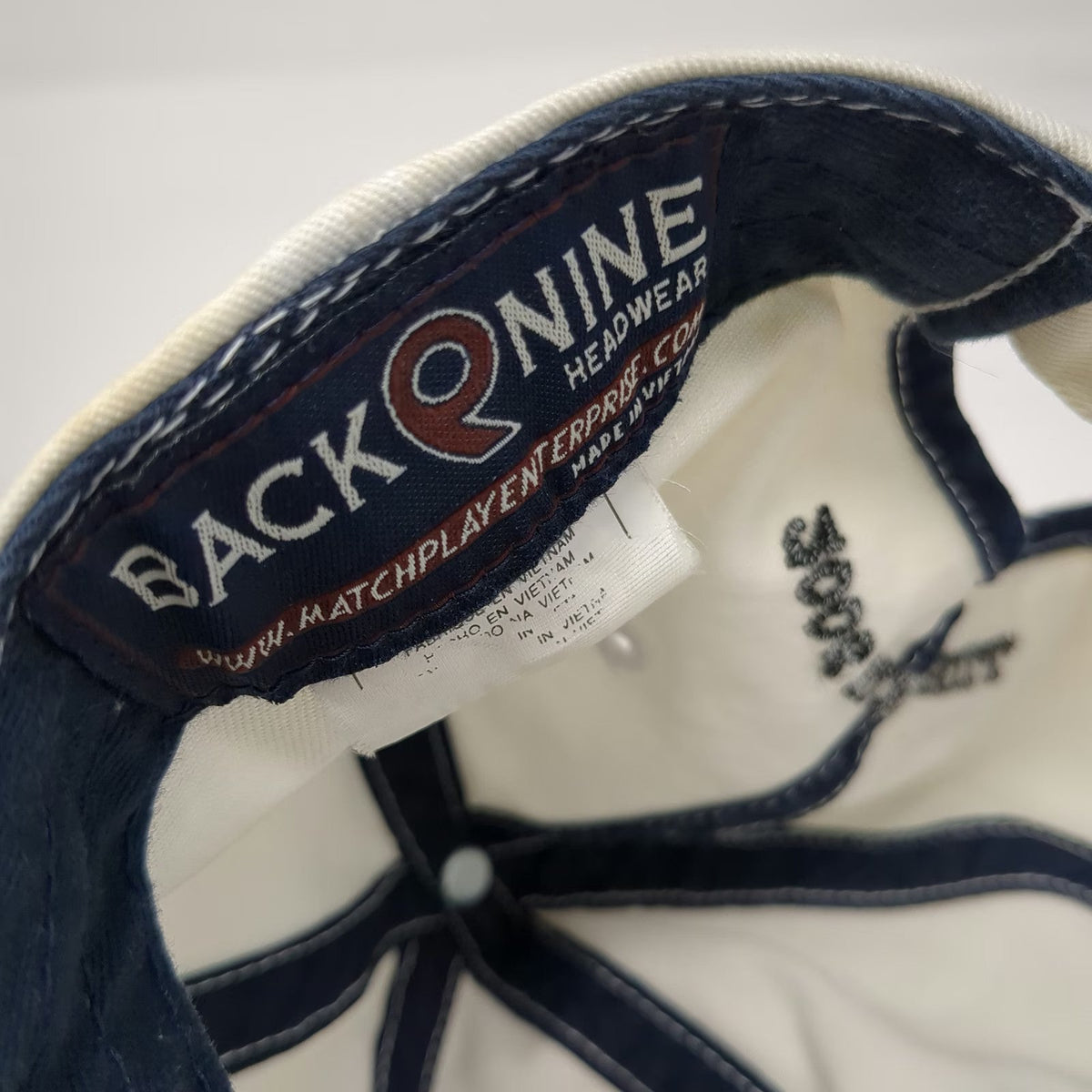 Back Nine White Baseball Cap One Size Driving 4 Life ALS Charity Baker Hill Hat