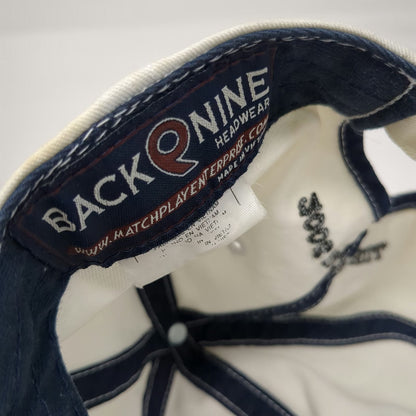 Back Nine White Baseball Cap One Size Driving 4 Life ALS Charity Baker Hill Hat