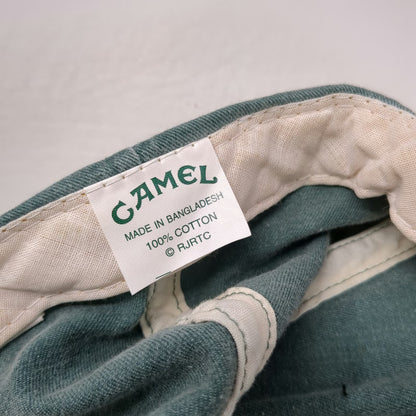 Camel Cigarettes Baseball Cap Green Embroidered Slideback Cotton Hat Vintage