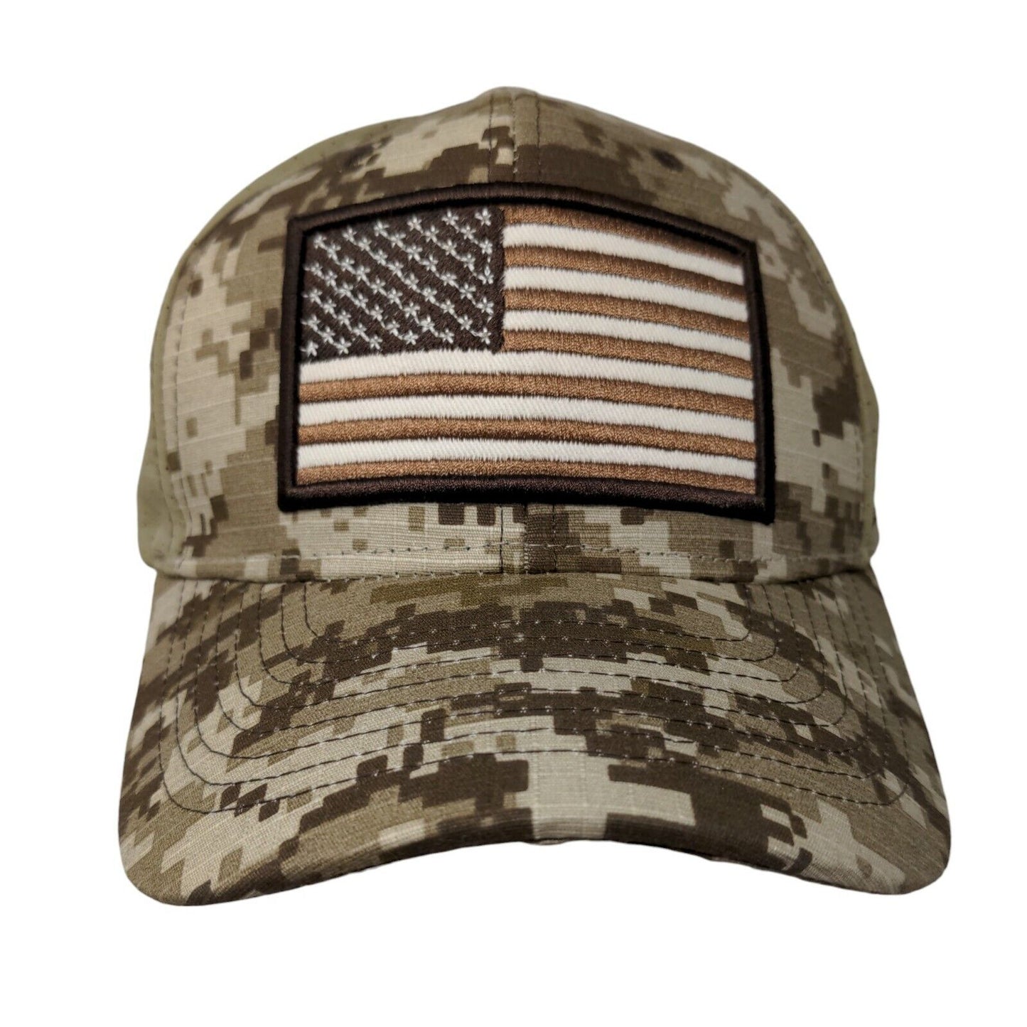 Unbranded Men's Snapback Hat Digital Camo Embroidered Patriotic American Flag