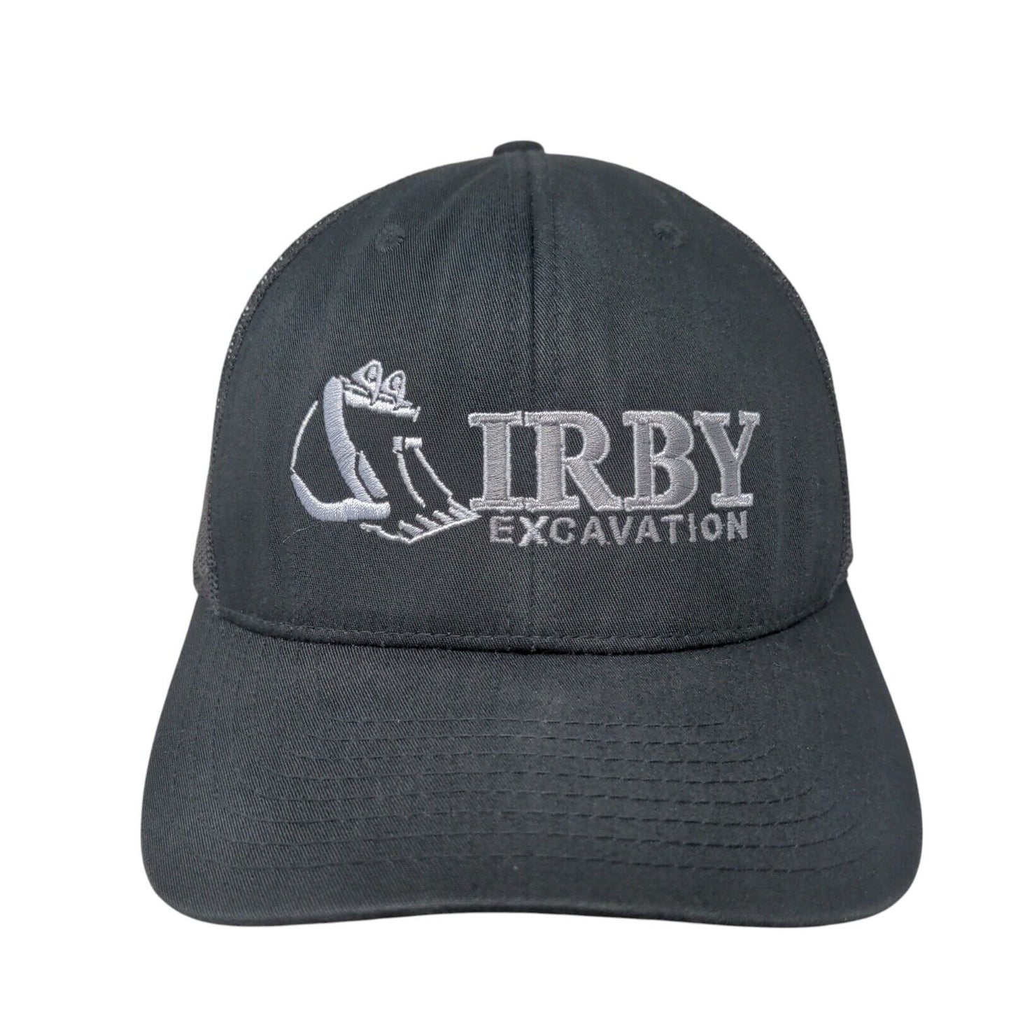 Irby Excavation Snapback Trucker Hat Black OS Adjustable Mesh Back Richardson