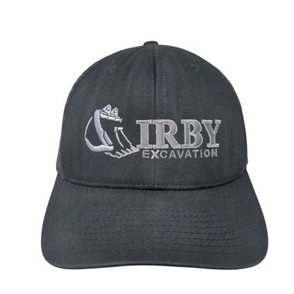 Irby Excavation Snapback Trucker Hat Black OS Adjustable Mesh Back Richardson