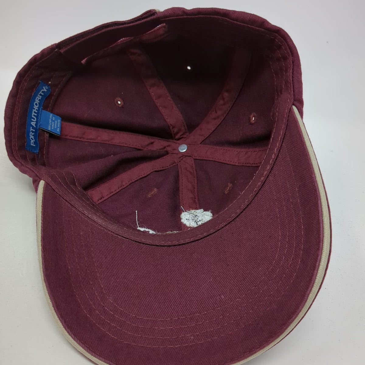 Port Authority Baseball Cap Red One Size Martin-Scott Winery Sandwich Brim Hat