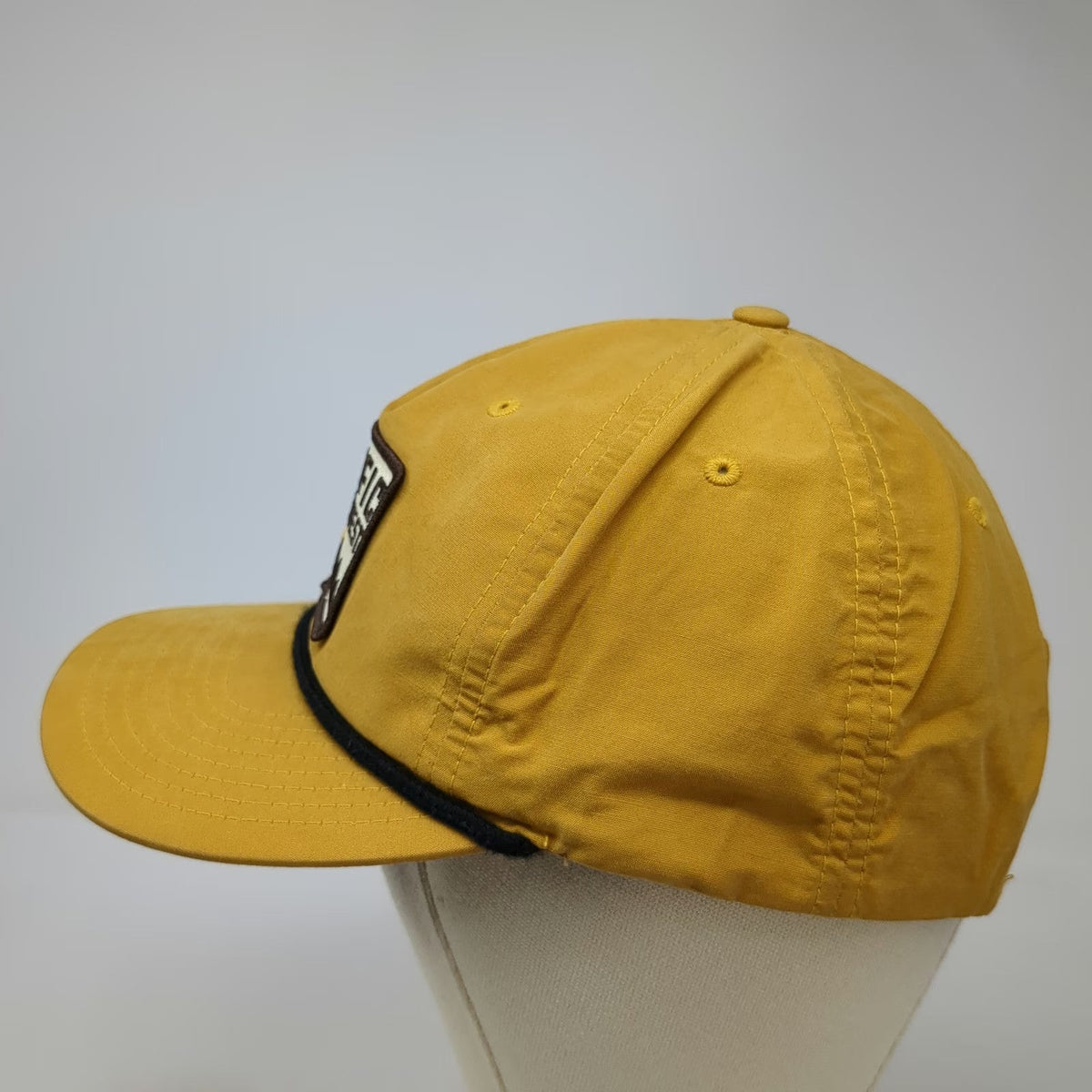 Richardson 5 Panel Yellow One Size Pacific Northwest Mountains Rope Snapback Hat