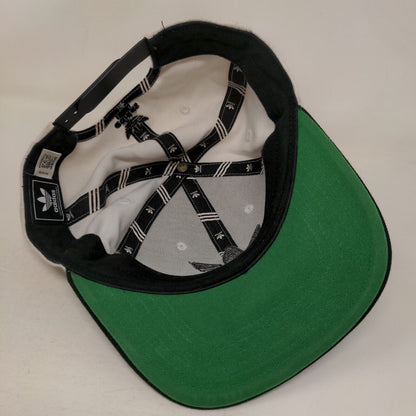 Adidas Snapback Hat White One Size Adjustable Embroidered Trefoil 6 Panel