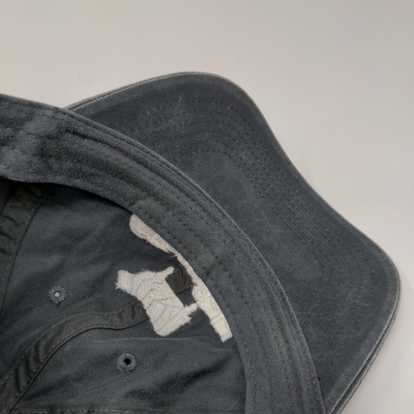 Greenfield Custom Meat Strapback Hat Gray One Size Adjustable Port Authority