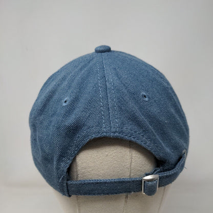 Unbranded Slideback Hat Blue One Size Adjustable Vented Holes 6 Panel Blank