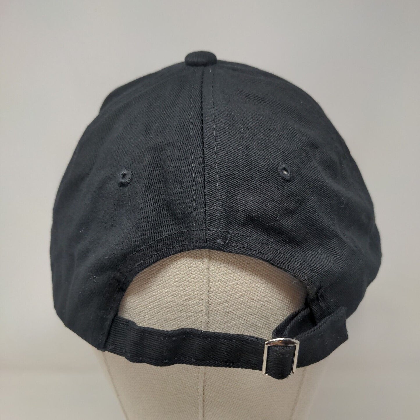 Brooklyn Slideback Hat Black One Size Adjustable Vented Holes 6 Panel GP Cotton
