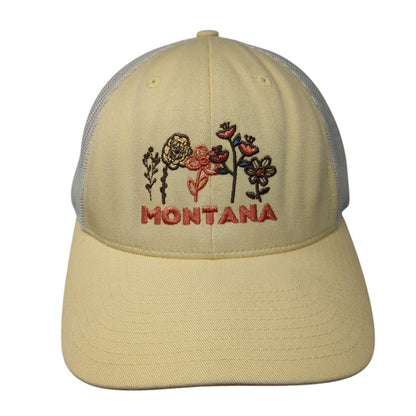 Montana Flowers Snapback Mesh Back Trucker Hat Yellow M/L Richardson