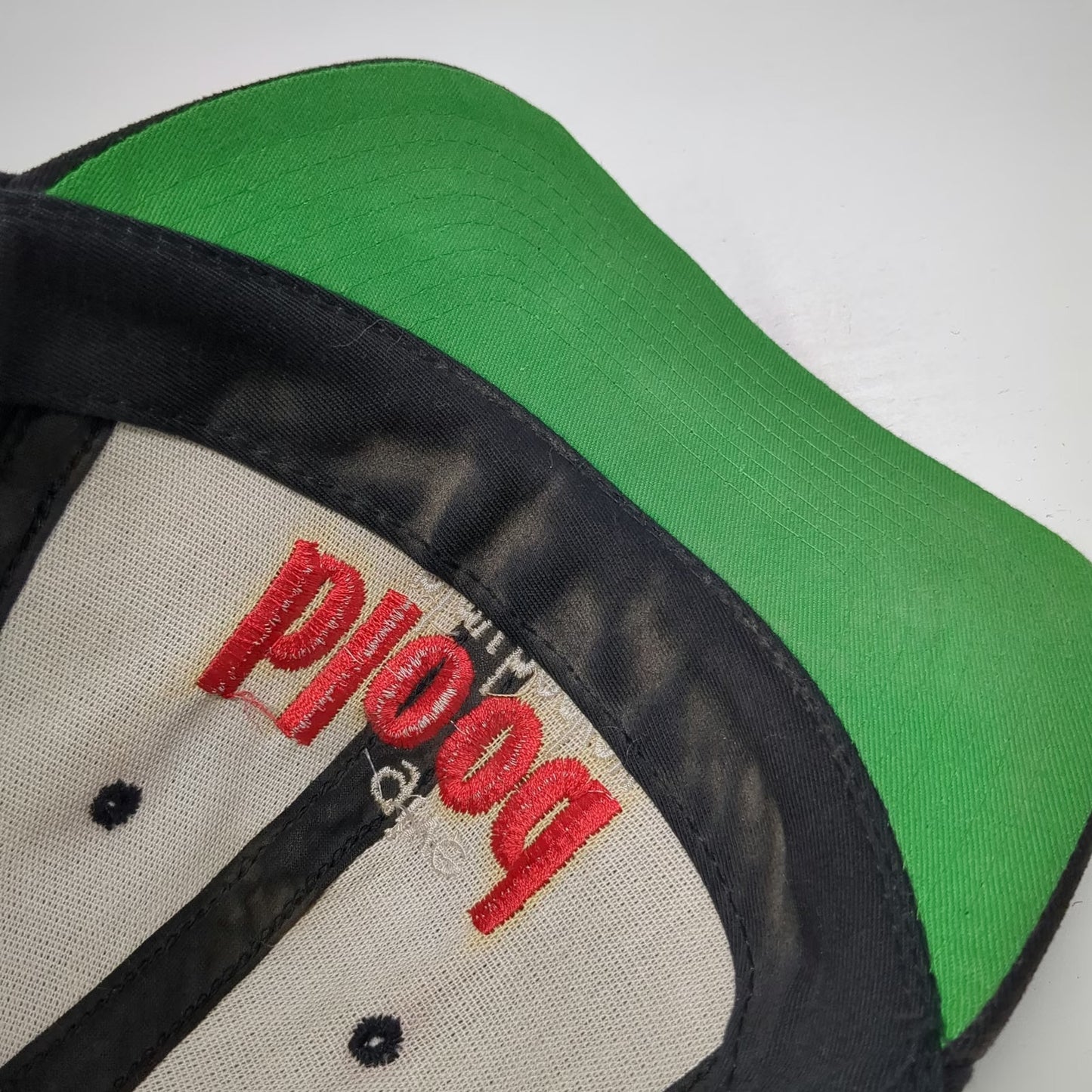 Paramount Snapback Hat Black Vintage Give Blood Play Hockey Green Underbrim