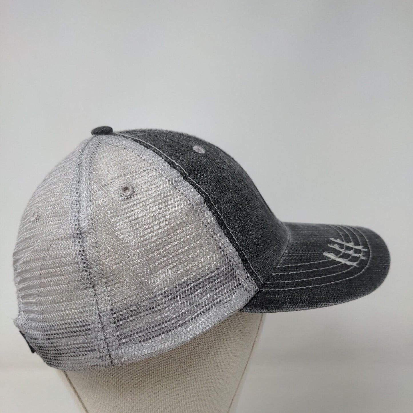 Strawberry Strapback Mesh Back Trucker Hat Gray OSFA Adjustable HG