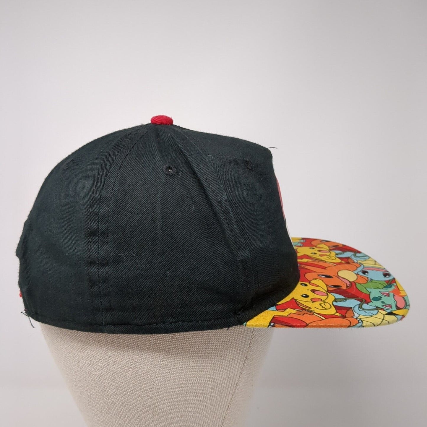 Pokemon Youth Snapback Hat Multicolor One Size Adjustable Vented Holes 6 Panel