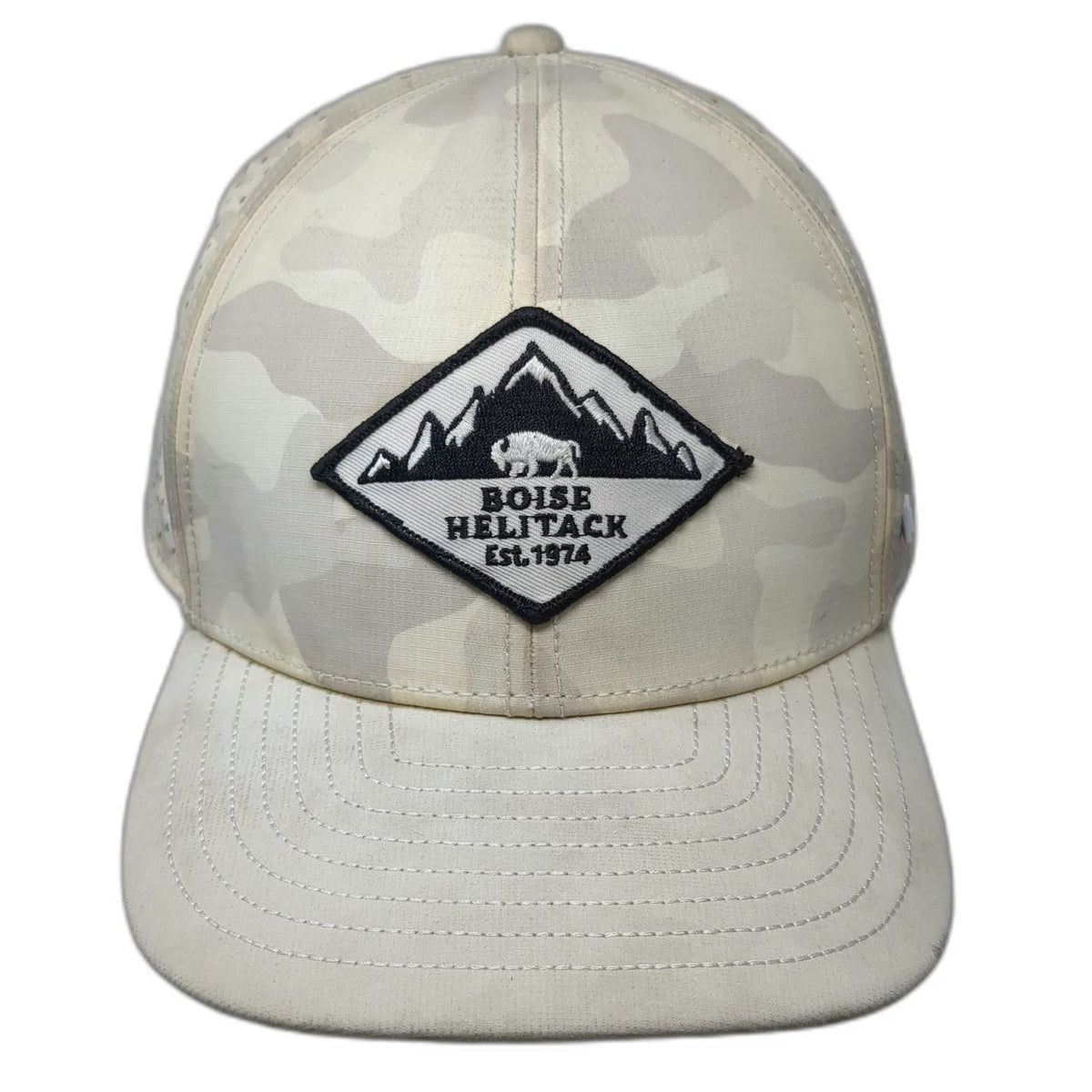 Melin Trucker Hat Beige L Boise Helitack Patch Mesh Back Snapback Hydro Camo