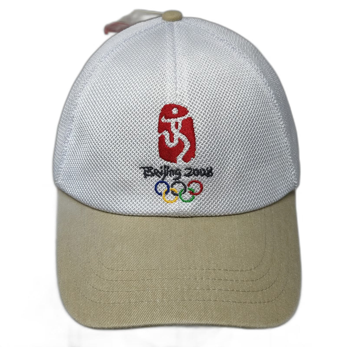 Beijing 2008 Olympics Official Mesh Trucker Hat White Beige Snapback W/Tags