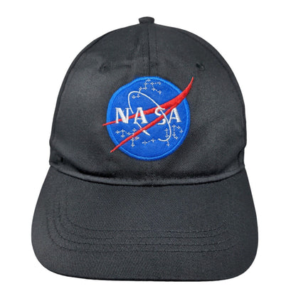 NASA Strapback Hat Black Small Adjustable Embroidered Vent Holes Spirit