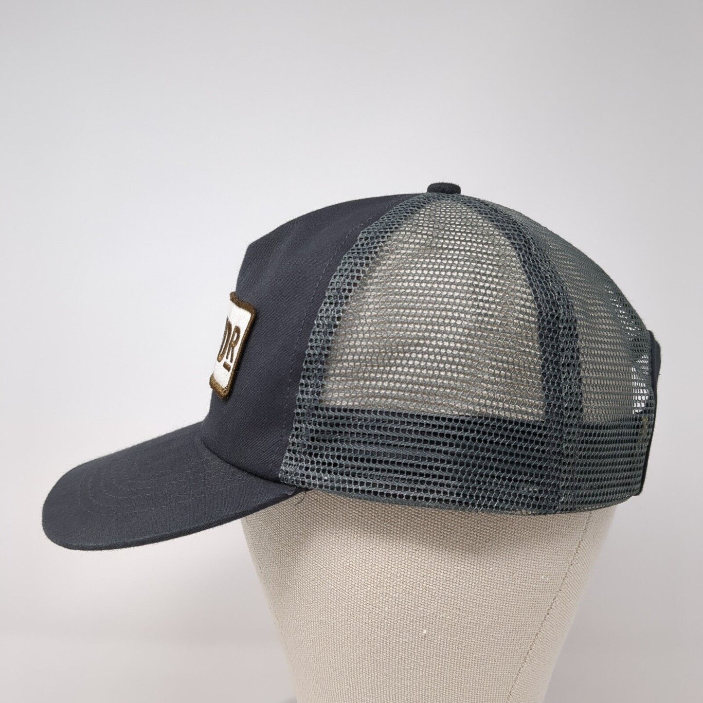 Brew Dr Patch Snapback Mesh Back Trucker Hat Gray One Size Adjustable