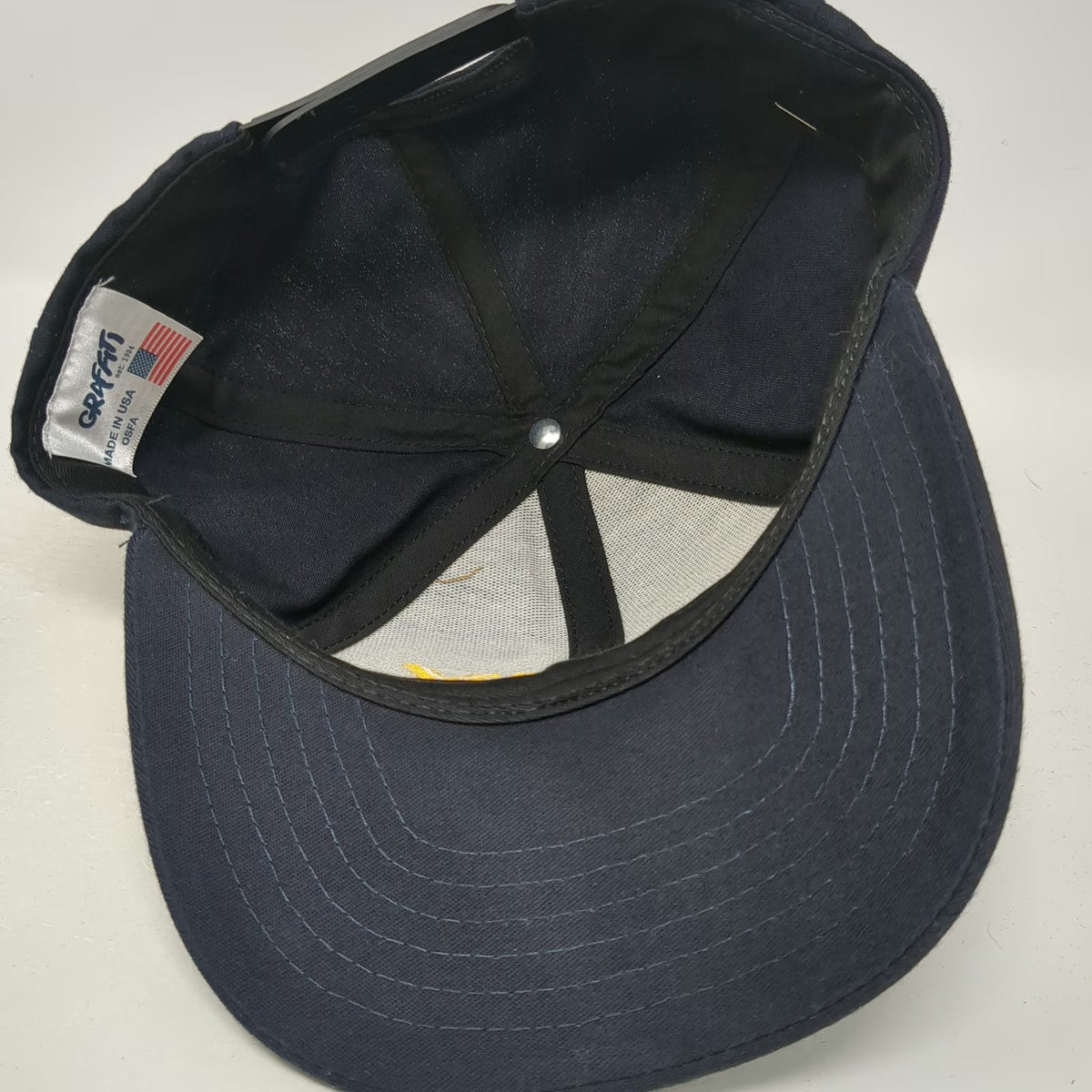 Graffiti Snapback Hat Blue One Size US Navy Embroidered Made in USA Structured