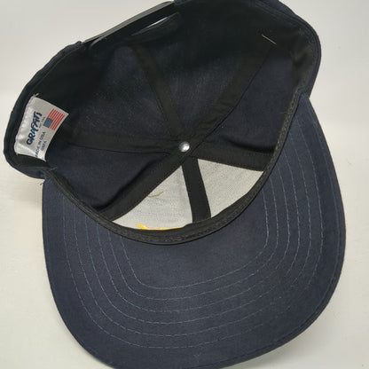 Graffiti Snapback Hat Blue One Size US Navy Embroidered Made in USA Structured