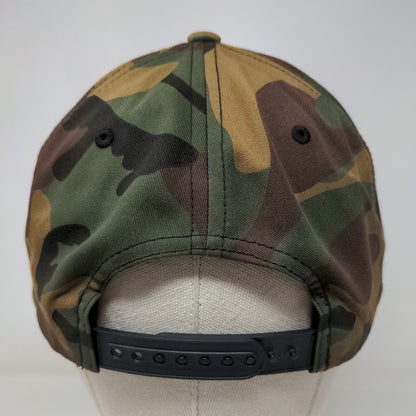 The Classics Yupoong Snapback Hat Camouflage One Size Embroidered Logo