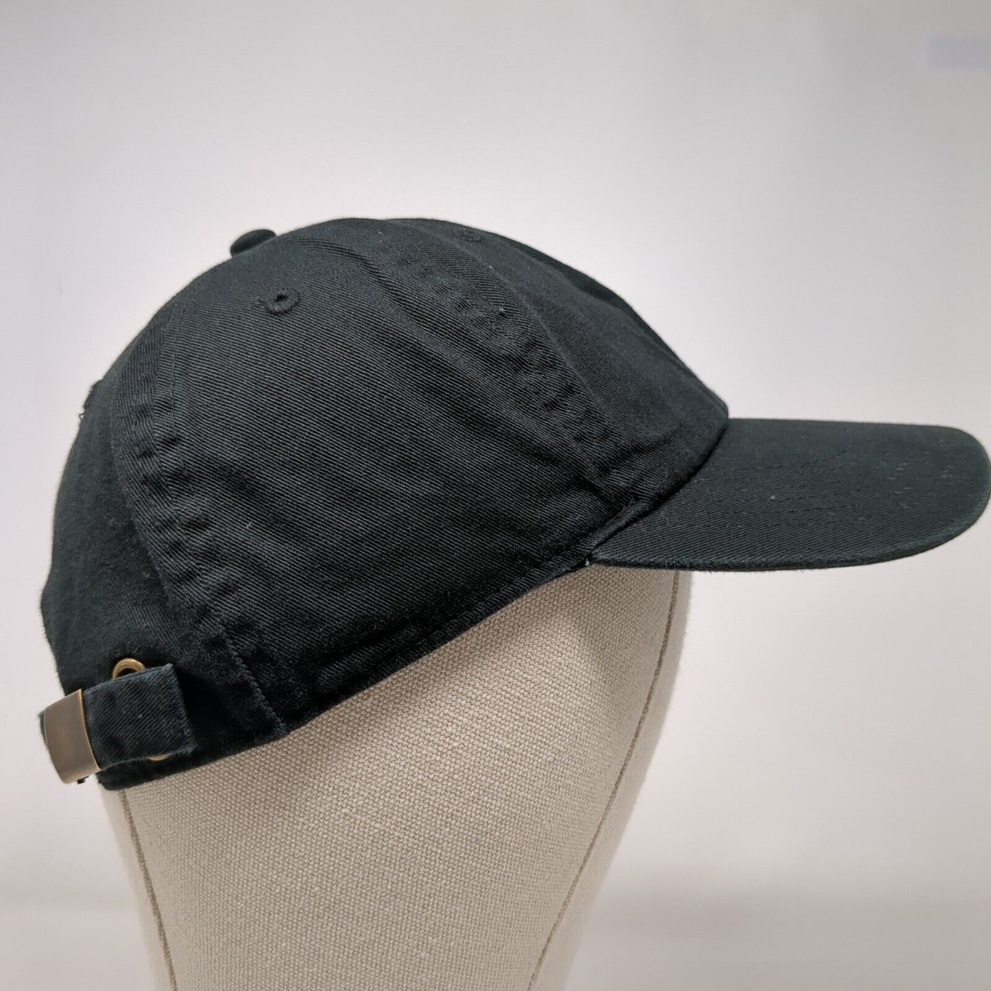 Gelante Slideback Hat Black OSFA Adjustable Blank Solid Vent Holes