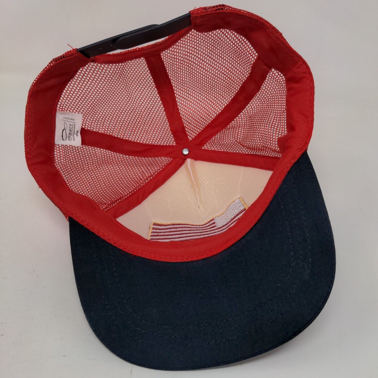 American Flag Snapback Mesh Back Trucker Hat Multi OSFM Colorblock