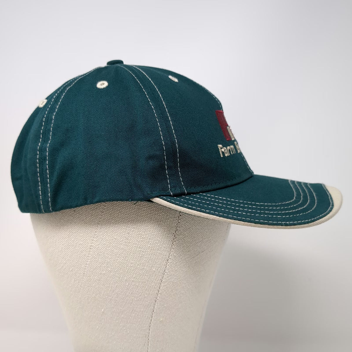 Richardson Baseball Cap Green One Size Farm Bureau Insurance Contrast Stitching