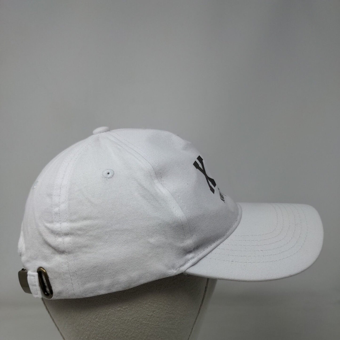 XΩ Chi Omega South by Sea Slideback Hat White OS Vented Holes 6 Panel BIG X