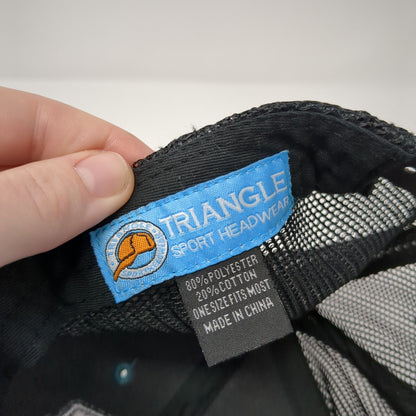 USA Mount Rushmore Snapback Mesh Back Trucker Hat Blue One Size Triangle