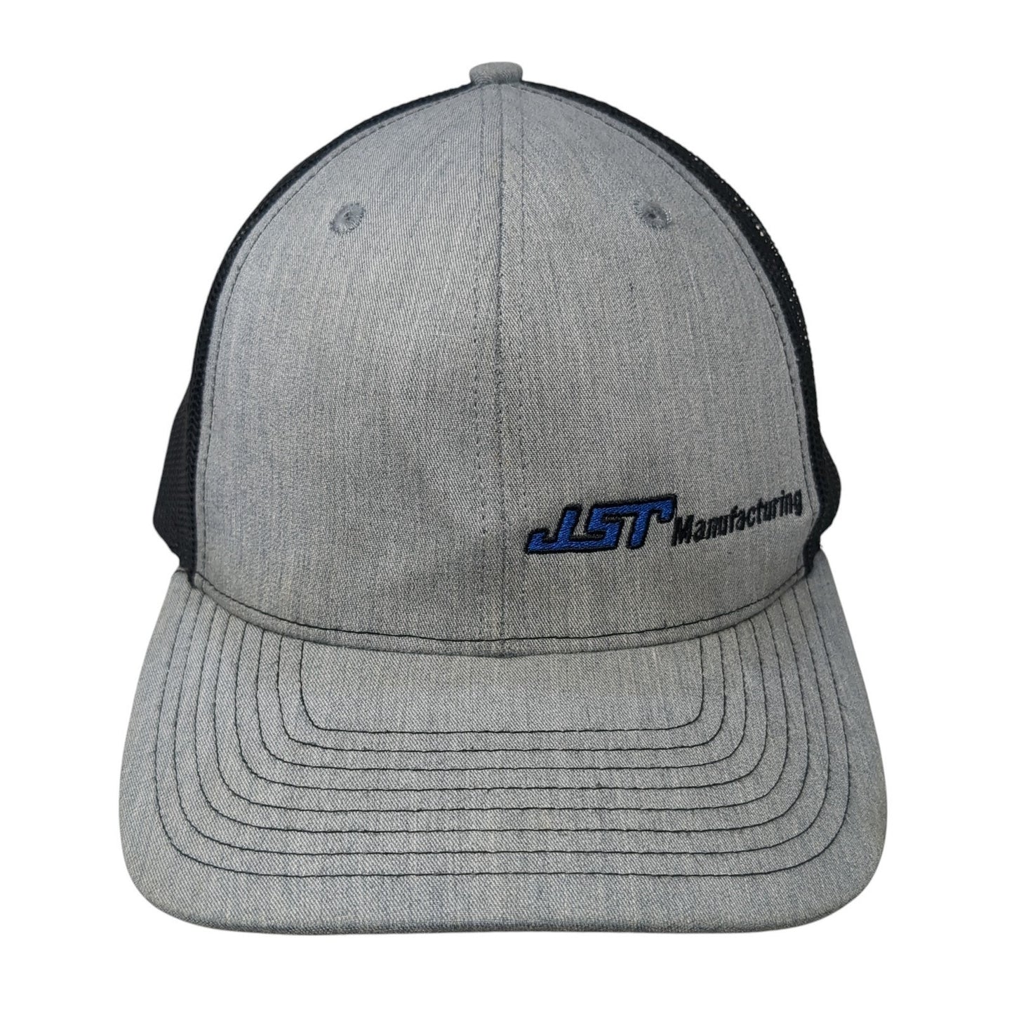 JST Manufacturing Snapback Trucker Hat Gray One Size Mesh Back 6 Panel