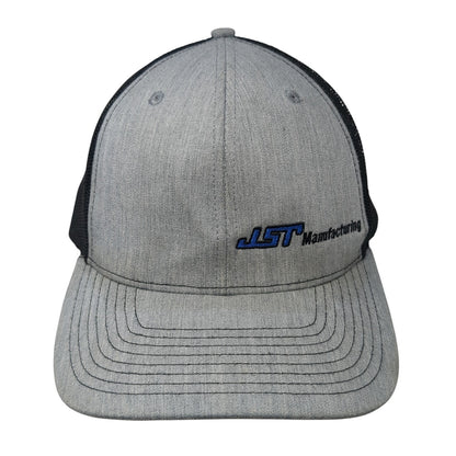 JST Manufacturing Snapback Trucker Hat Gray One Size Mesh Back 6 Panel