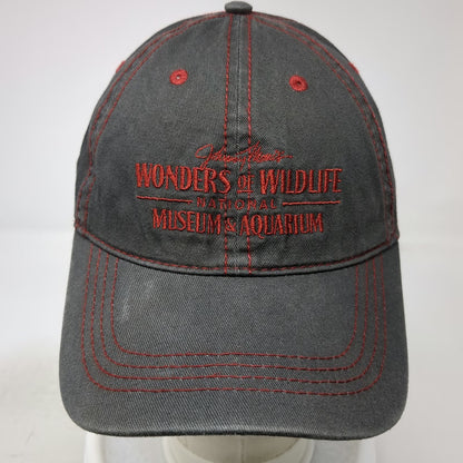 Prairie Mountain Johnny Morris Wonders Wildlife Baseball Cap Gray Red OSFM Hat