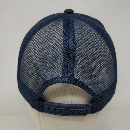 Bud Light Enjoy Responsibly Snapback Trucker Hat Blue OSFM Adjustable Mesh Back