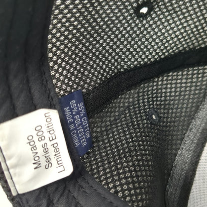 Movado Series 800 Limited Edition Baseball Cap Black One Size Strapback Hat Mesh