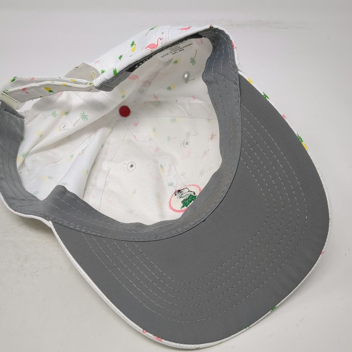 Imperial Baseball Cap White One Size Pelican Flamingo Pineapple Tropical Hat