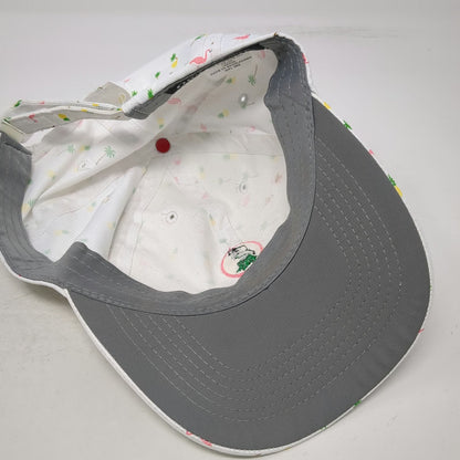 Imperial Baseball Cap White One Size Pelican Flamingo Pineapple Tropical Hat