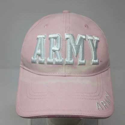 Army Strapback Hat Pink One Size Adjustable Embroidered Rothco 6 Panel