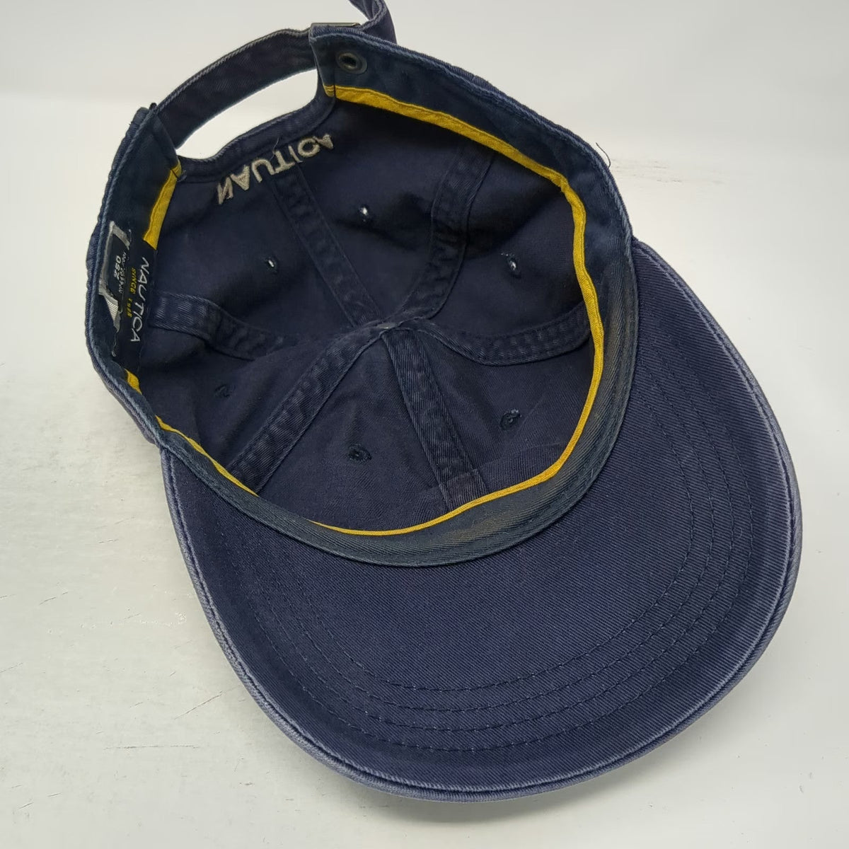 Nautica Baseball Cap Blue One Size Embroidered Sail Logo Slideback Cotton Hat