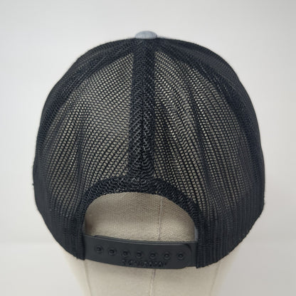 TW Snapback Mesh Back Trucker Hat Gray One Size Embroidered Logo