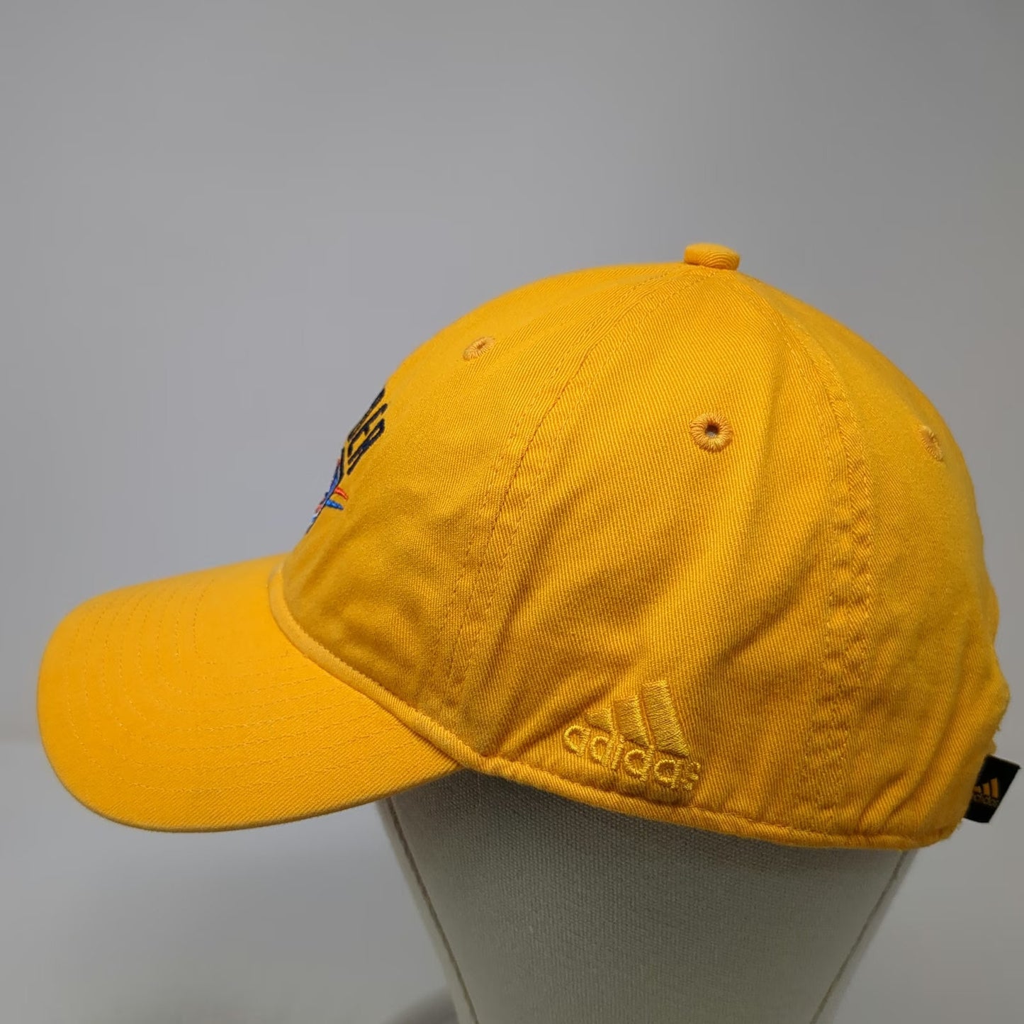 Oklahoma City Thunder NBA Adidas Yellow Baseball Cap One Size Slideback Logo Hat