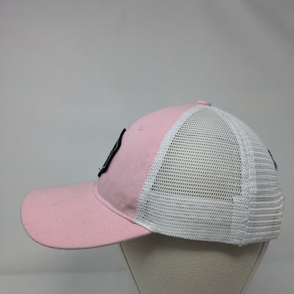 Vista Verde Dairy Patch Snapback Trucker Hat Pink Small Mesh Back