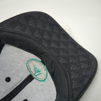Adidas Baseball Cap Black Vintage Slideback Embroidered Logo Curved Brim Hat
