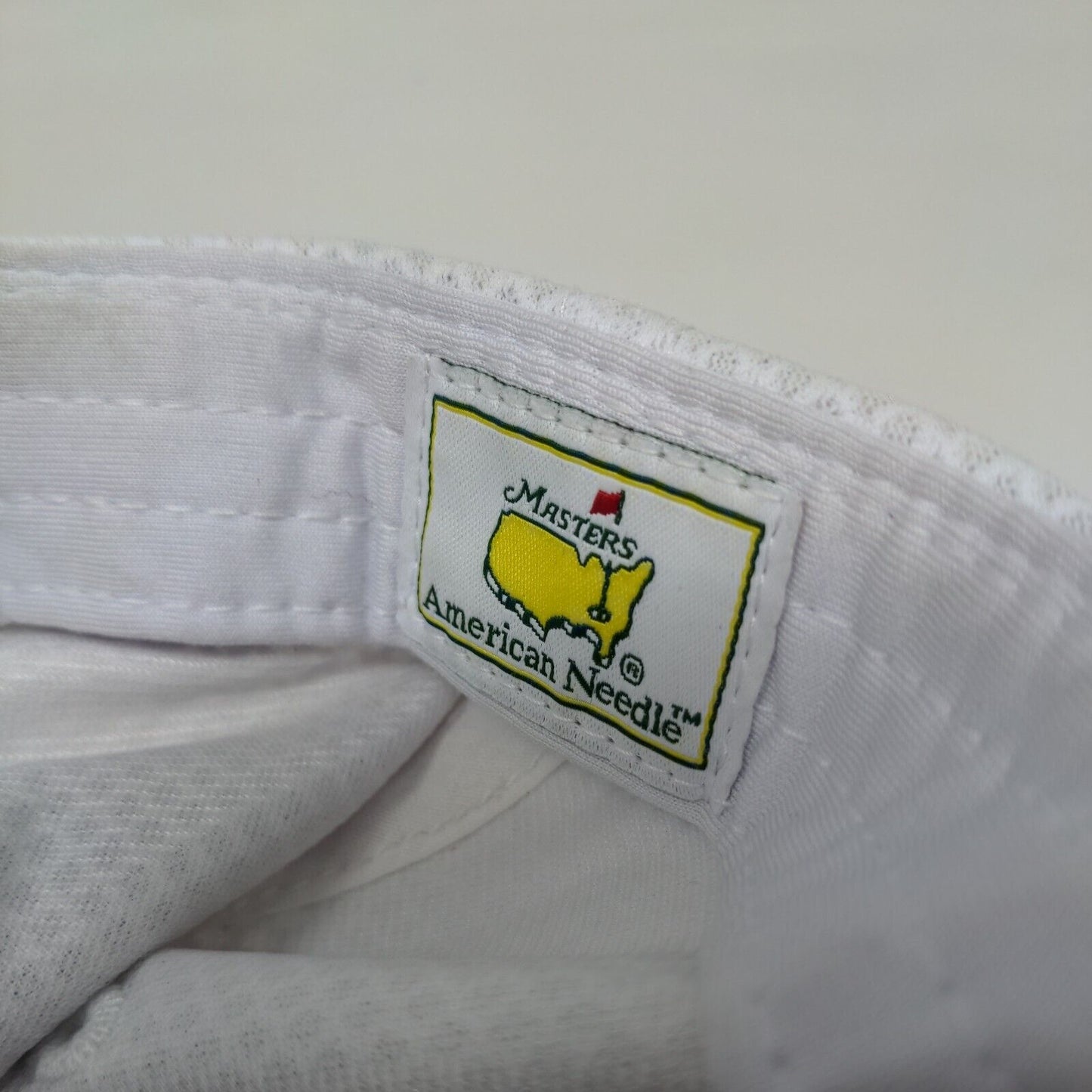Masters Strapback Hat White One Size Adjustable Embroidered American Needle