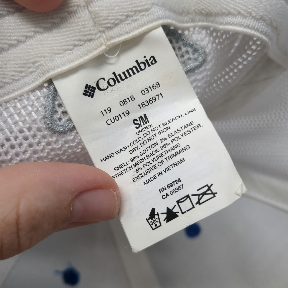Columbia Baseball Cap Blue M PFG Performance Fishing Gear Mesh Back Fishing Hat