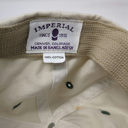 Imperial Snowmass Baseball Cap Beige One Size Green Gold Strapback Cotton Hat