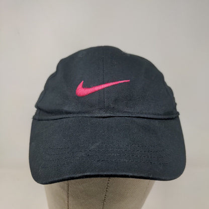 Nike Girl's Toddler Hat Black Adjustable Embroidered Swoosh Logo