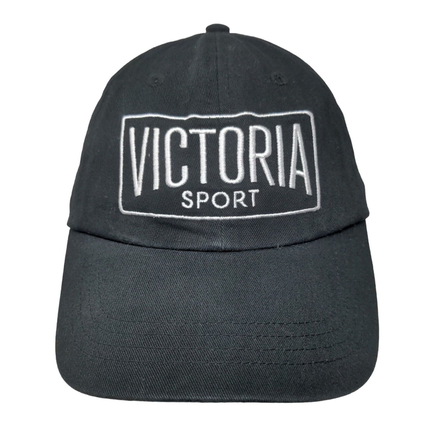 Victoria Sport Slideback Hat Black One Size Adjustable Embroidered 6 Panel