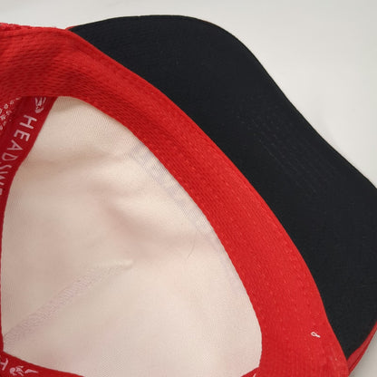 Headsweats Trucker Hat Red One Size Team Run Boise Mesh Snapback Polyester